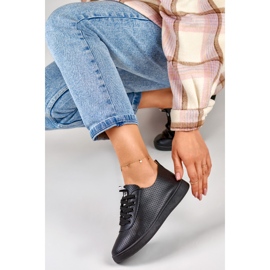 Deportivas de mujer Bellis negras caladas negro 3