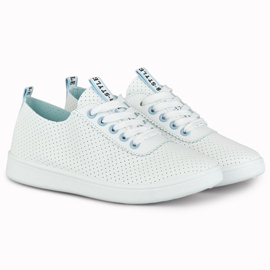 Zapatillas caladas blancas y azules de Bellis blanco 2 Zapatillas caladas blancas y azules de Bellis blanco 2