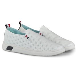 Deportivas slip-on mujer caladas blancas blanco 2 Deportivas slip-on mujer caladas blancas blanco 2