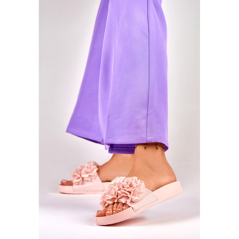 Pantuflas de casa de mujer Violett de flores rosas 2
