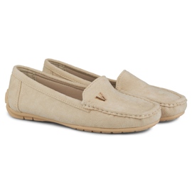Mocasines mujer ante beige 1 Mocasines mujer ante beige 1