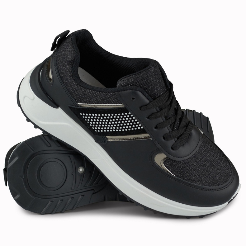 Deportivas casual mujer negras negro 1