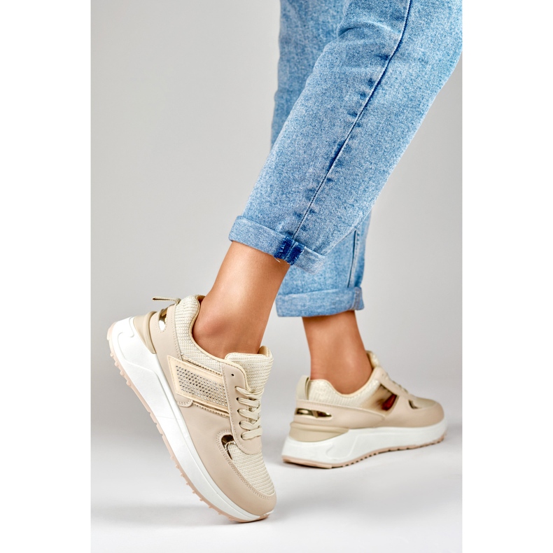 Deportivas casual mujer beige 2 Deportivas casual mujer beige 2