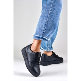 Deportivas clásicas negras con suela negra negro 4