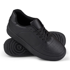 Deportivas clásicas negras con suela negra negro 1 Deportivas clásicas negras con suela negra negro 1