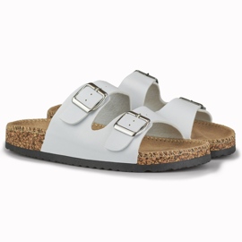 Pantuflas de mujer cómodas blancas blanco 5