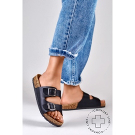 Pantuflas mujer cómodas negras negro 1 Pantuflas mujer cómodas negras negro 1