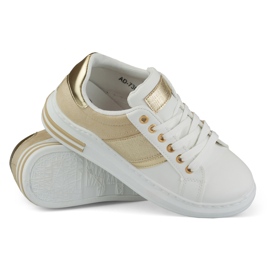 Deportivas casual mujer blancas y beige blanco 2
