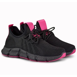 Cómodos zapatos deportivos ligeros y suaves. negro 6