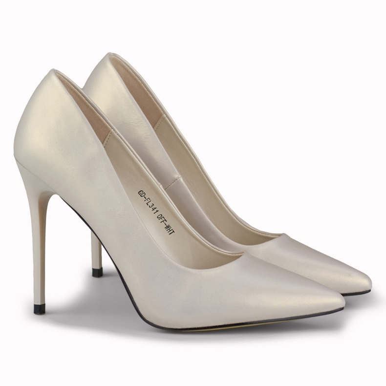 Zapatos de tacón plata mate de Fansy 1