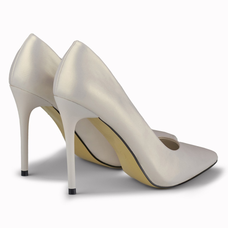 Zapatos de tacón plata mate de Fansy 2