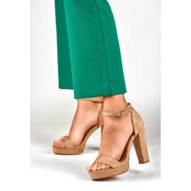 Sandalias tobilleras beige 2