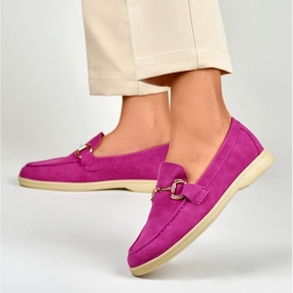 Cómodos mocasines mujer rosa suave rosado 6