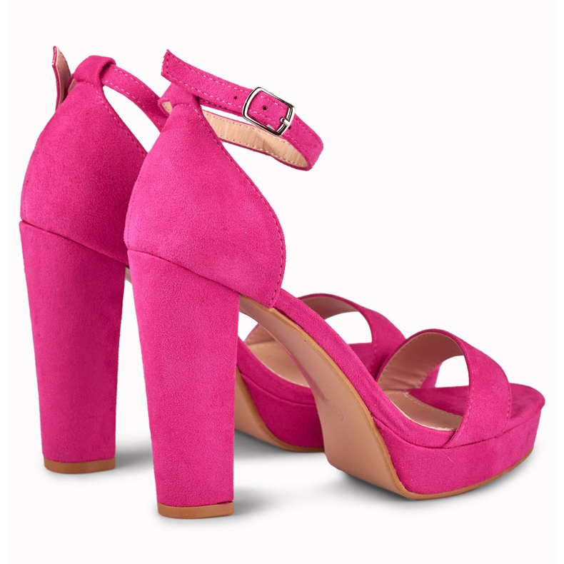 Sandalias tobilleras fucsia rosa 1