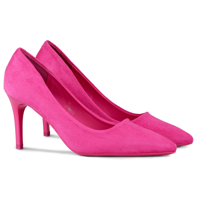 Tacones fucsia ante clasico rosa 1