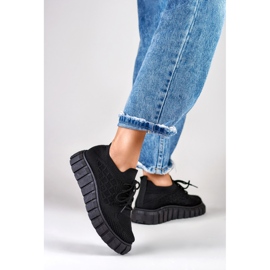 Deportivas mujer flexibles negras negro 4