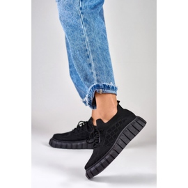 Deportivas mujer flexibles negras negro 5