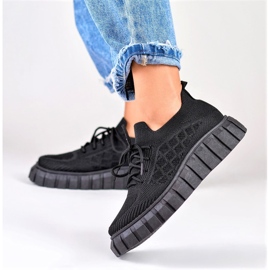 Deportivas mujer flexibles negras negro 6