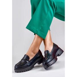 Mocasines mujer ecopiel negra negro 4