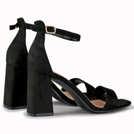 Sandalias negras de tacón alto negro 2