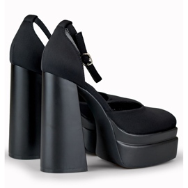 Sandalias negras de tacón alto de Libby. negro 2