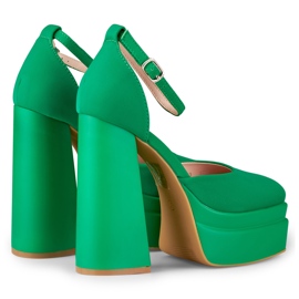 Sandalias de tacón verde de Libby 2