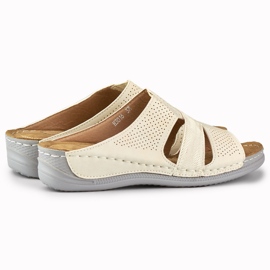 Pantuflas confort mujer beige 1