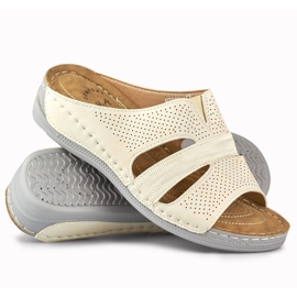 Pantuflas confort mujer beige 4