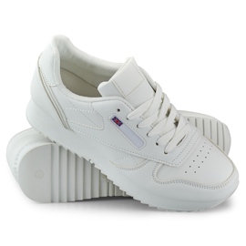 Zapatillas clásicas blancas de mujer. blanco 5