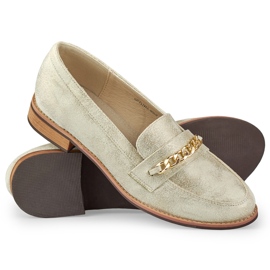 Zapatos dorados con cadena 2