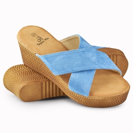 Pantuflas de mujer con jeans azul 1