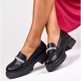 Mocasines mujer piel ecologica negra negro 6
