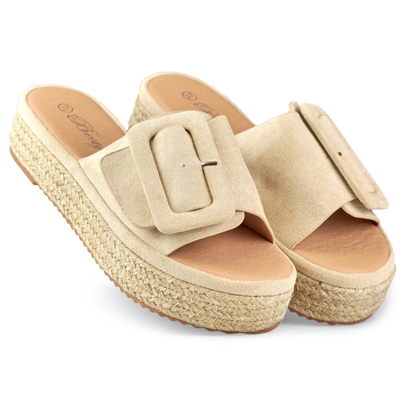 Alpargatas mujer ante beige 1