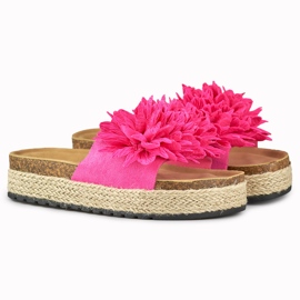 Alpargatas mujer fucsia rosa 1