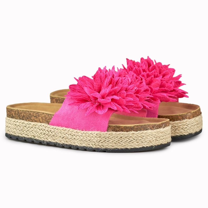 Alpargatas mujer fucsia rosa 1