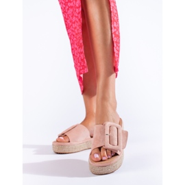 Alpargatas Shelovet de ante rosado 1