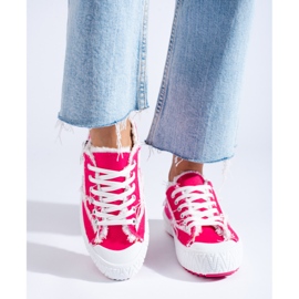 Deportivas Shelovet plataforma fucsia rosado 2