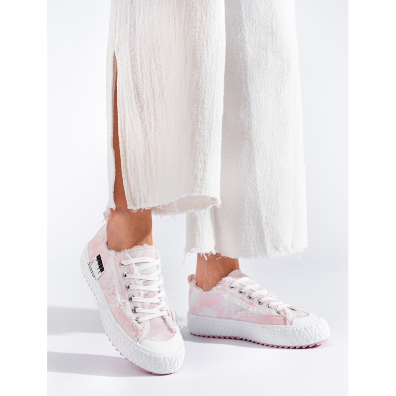 Deportivas plataforma Shelovet rosa rosado 1