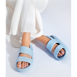 Sandalias mujer goma Shelovet azul 2