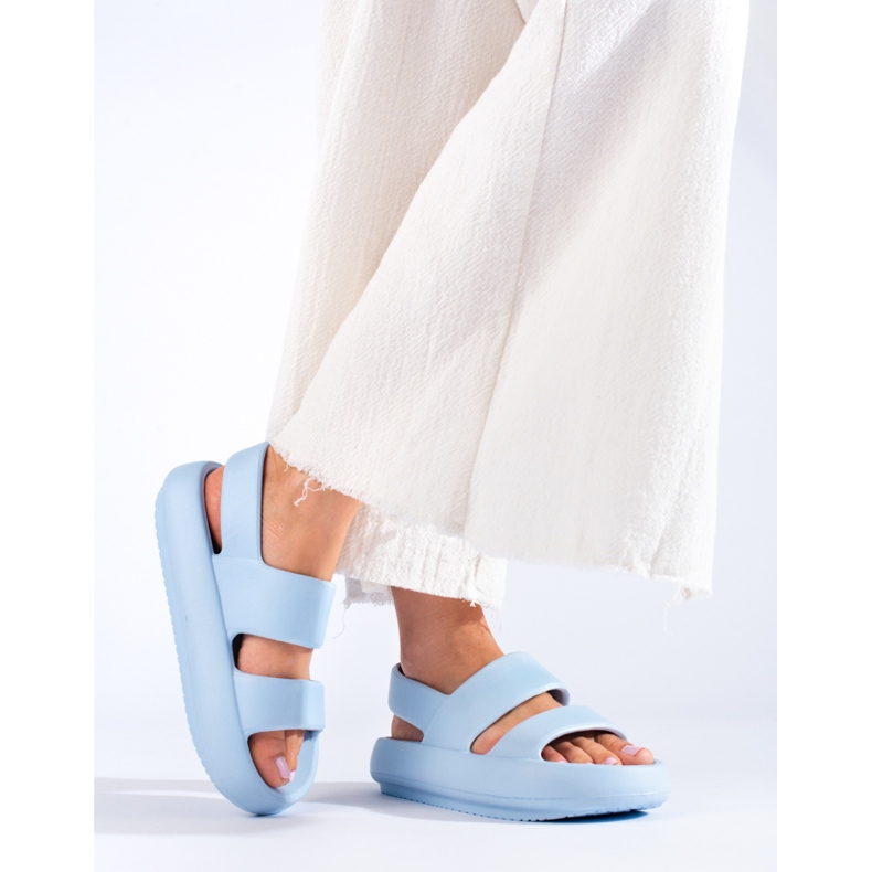 Sandalias mujer goma Shelovet azul 1