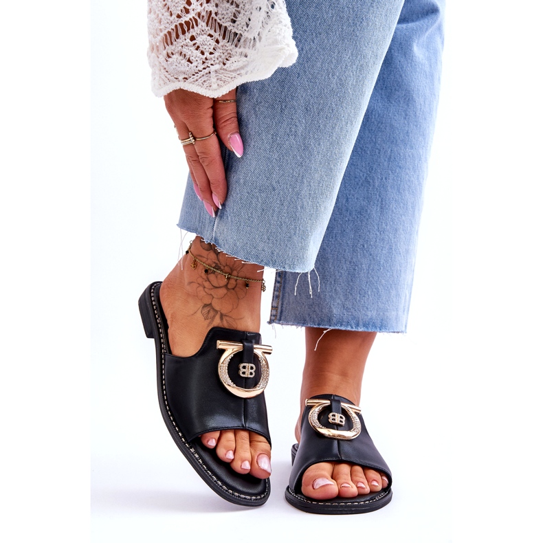 Pantuflas Piel Zapatos Confort S.Barski KV-2775-32 Negro 1