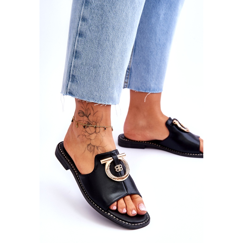 Pantuflas Piel Zapatos Confort S.Barski KV-2775-32 Negro 3