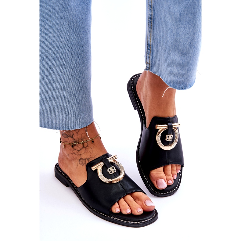 Pantuflas Piel Zapatos Confort S.Barski KV-2775-32 Negro 4