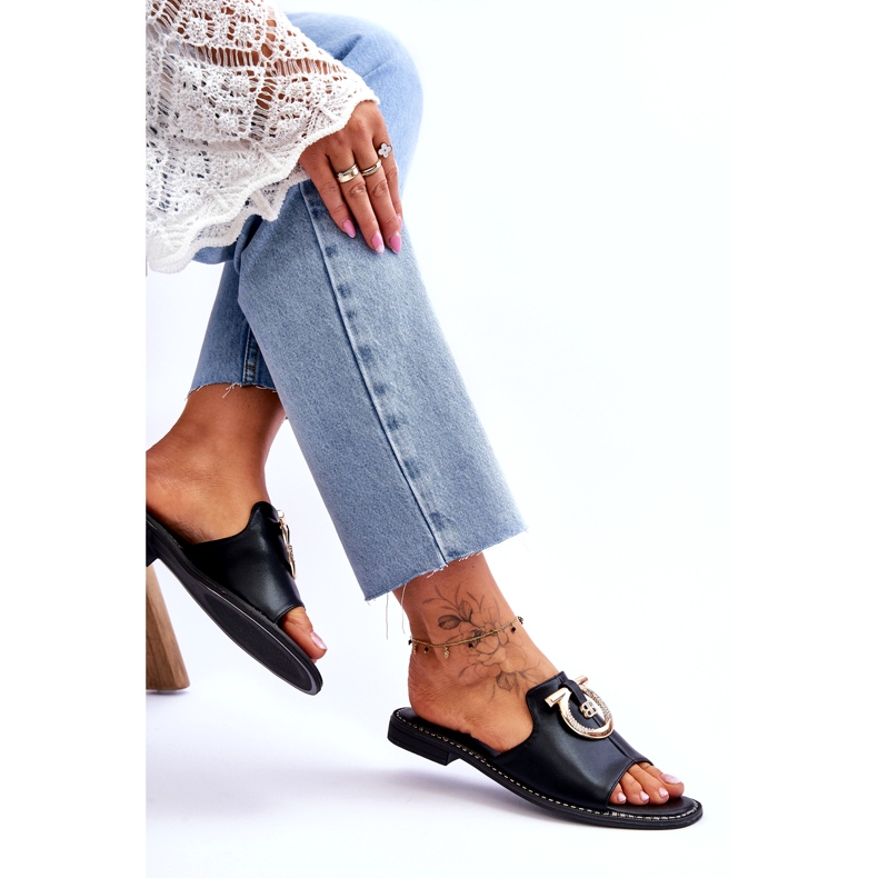 Pantuflas Piel Zapatos Confort S.Barski KV-2775-32 Negro 5