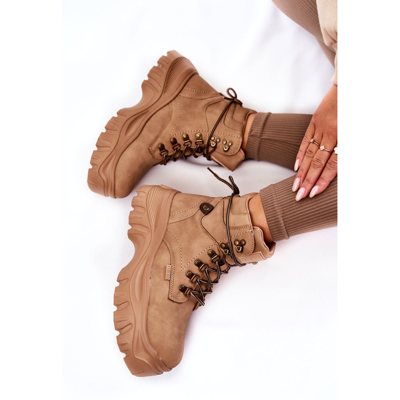 Botas Mujer Memory Foam Big Star KK274366 Beige 4 Botas Mujer Memory Foam Big Star KK274366 Beige 4