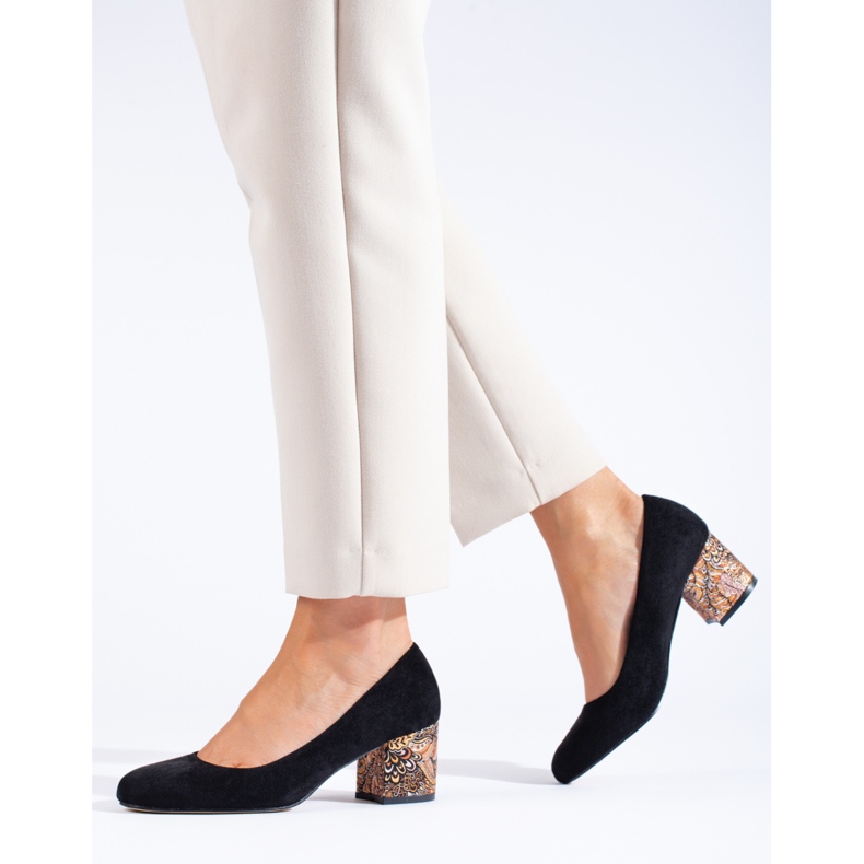 SHELOVET Zapatos de tacón en ante negros de Sheovet 1