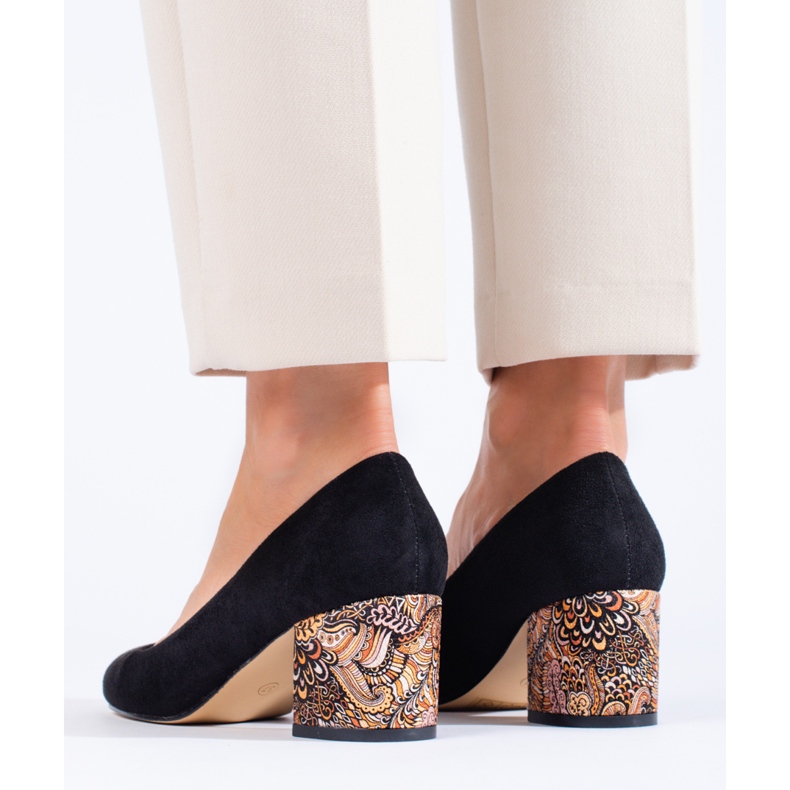 SHELOVET Zapatos de tacón en ante negros de Sheovet 2