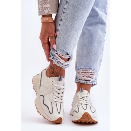 FJ1 Deportivas Mujer Beige Faro blanco 8