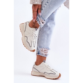 FJ1 Deportivas Mujer Beige Faro blanco 4
