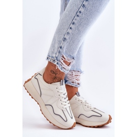 FJ1 Deportivas Mujer Beige Faro blanco 7